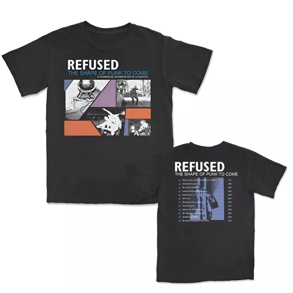 Refused The Shape of Punk To Come Cover Tracks T-Shirt Black S-4XL BL1004