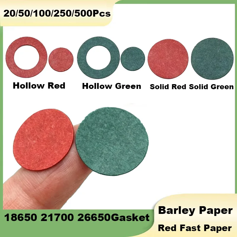 20/50/100/250/500Pcs 18650 21700 26650 Li-ion Battery Insulation Gasket Pack Cell Barley Adhesive Paper Electrode Insulated Pads