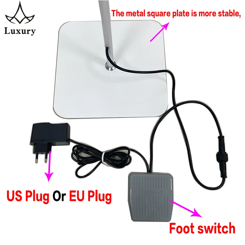 Imagem -05 - Lâmpada de Cura uv de Alta Potência para Cola de Cílios Lâmpada de Cura Led com Interruptor de pé Lâmpada de Assoalho para Secagem Rápida de Esmaltes