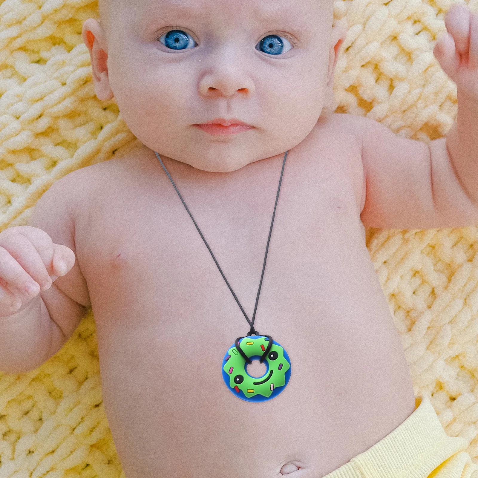

2 Pcs Children's Chewing Necklace Teething Toys for Babies 12-18 Months Teether Baby