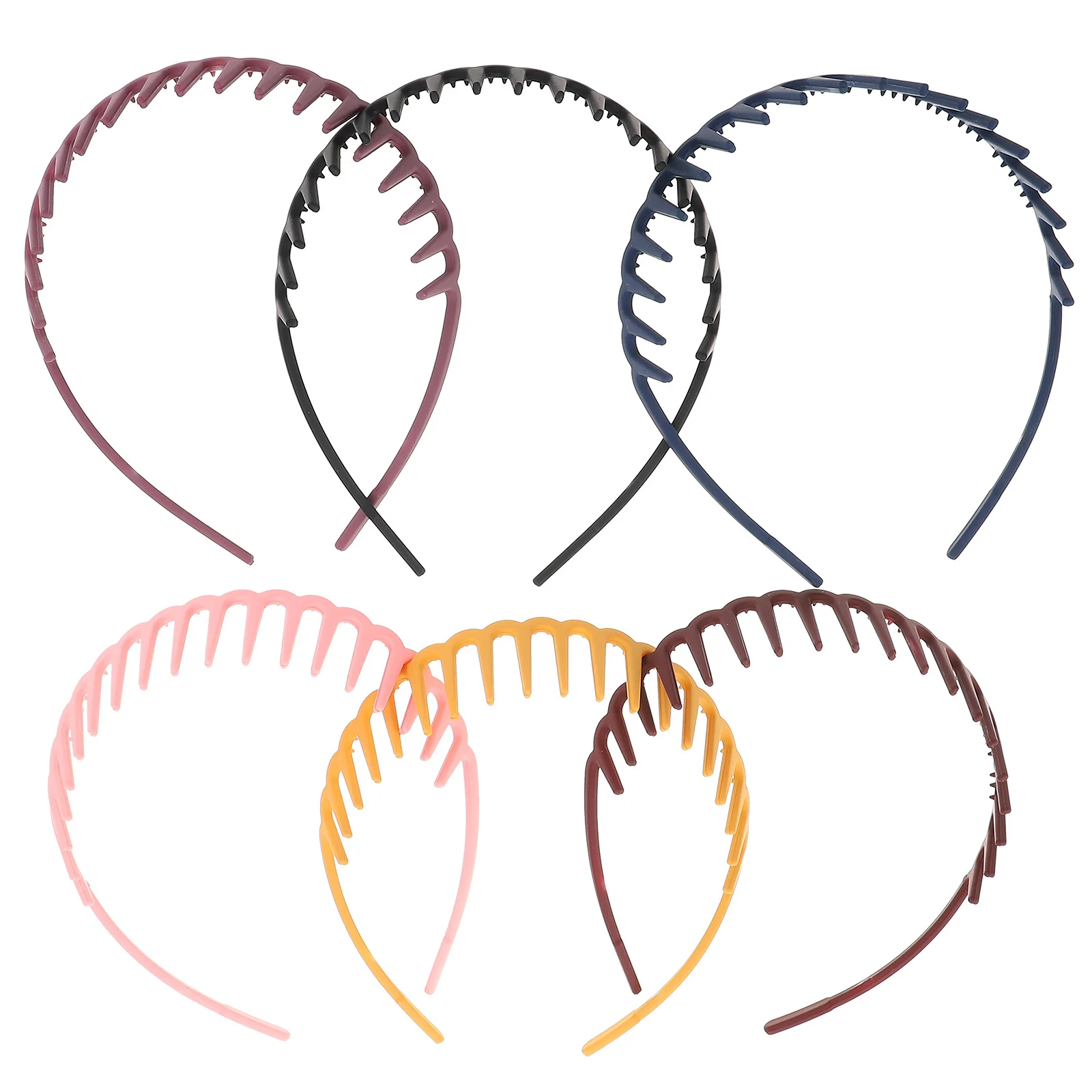 6 pièces de bandeaux en plastique à dents serrées, élégants, pour femmes, accessoires de coiffure pour fêtes, mariages, mode, bandeaux décoratifs