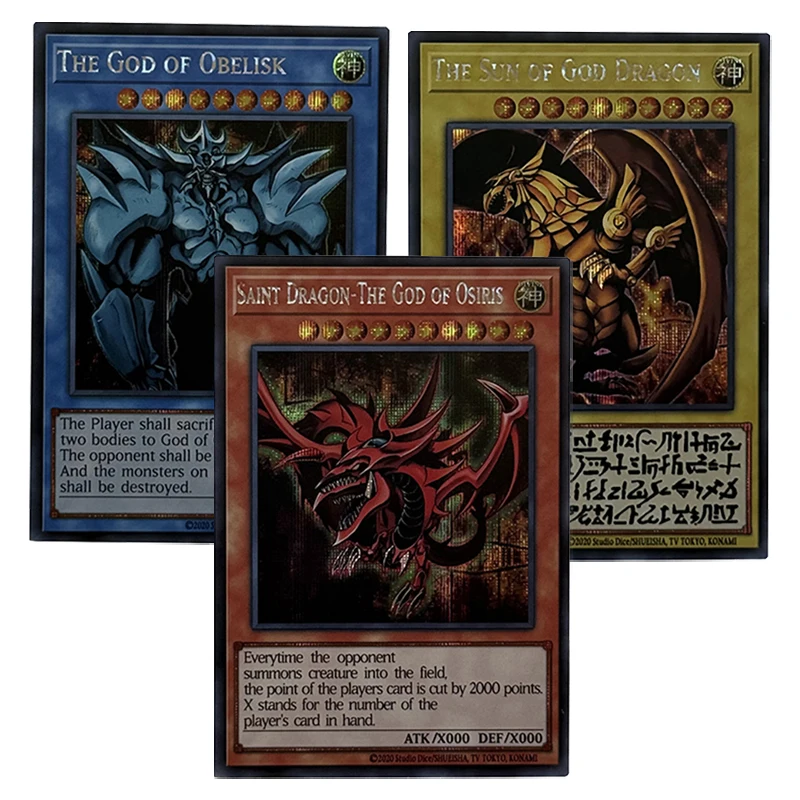 

Ю-Ги-О! Коллекция прокси-карточек «сделай сам», египетский Бог 2025 года, слифчик небесного дракона, обелиск, торменник, крылатый дракон Ra, подарки