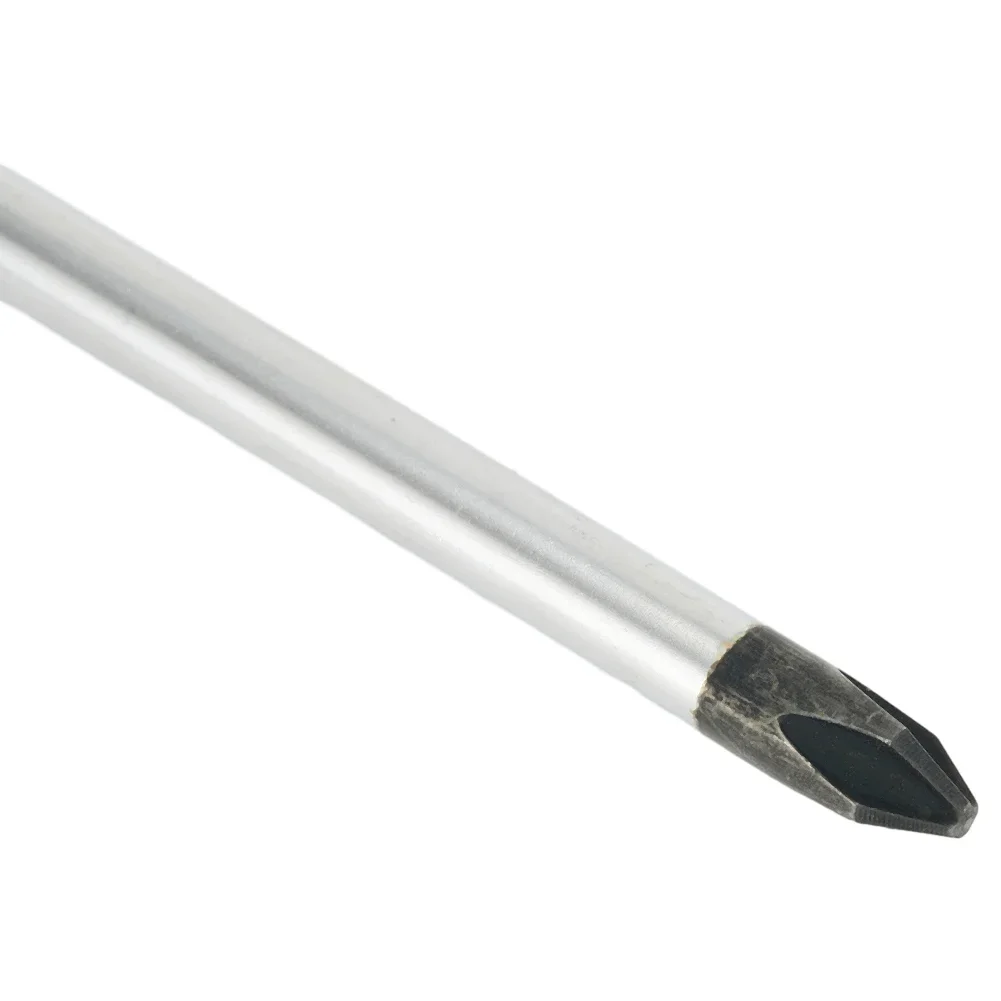 1/2 Stück verlängerter Kreuz-/Schlitzschraubendreher 300 mm 6 mm Chrom-Vanadium-legierter Stahl Gummi Handwerkzeuge Schraubendreher Nutdrivers – Detail 12