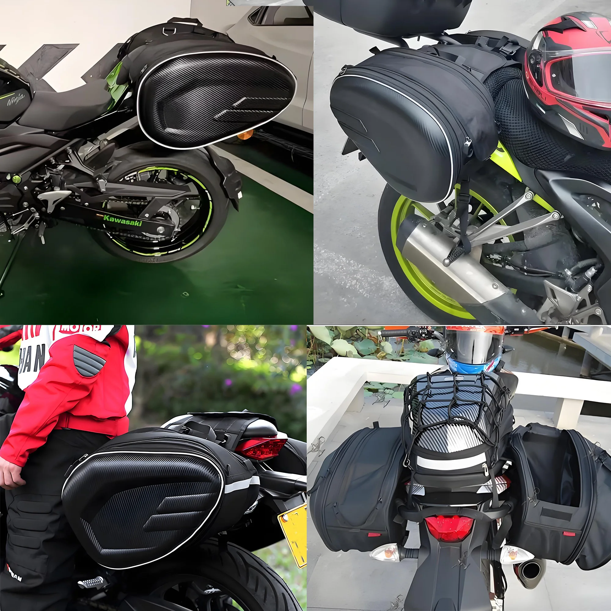 New motorcycle Saddlebags Waterproof Scooter Tail Luggage Suitcase Saddle Bag Motorbike Side Helmet Riding Travel Bags 36-58L