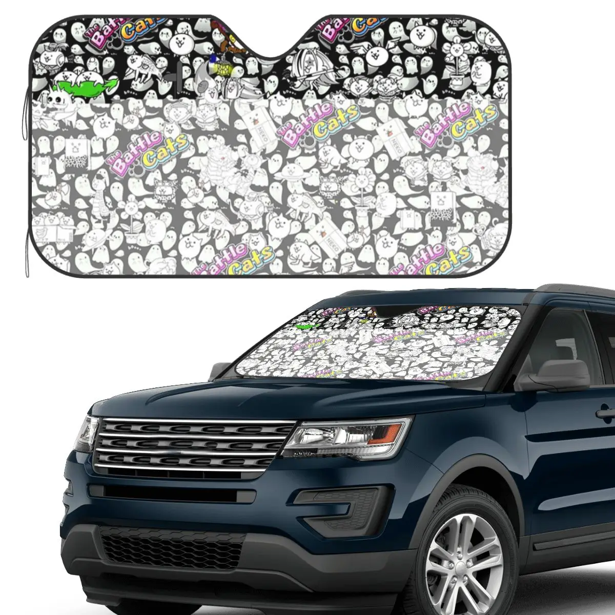 

Солнцезащитный козырек Battle Cats, лобовое стекло автомобиля, переднее лобовое стекло, солнцезащитный козырек, аксессуары, чехлы