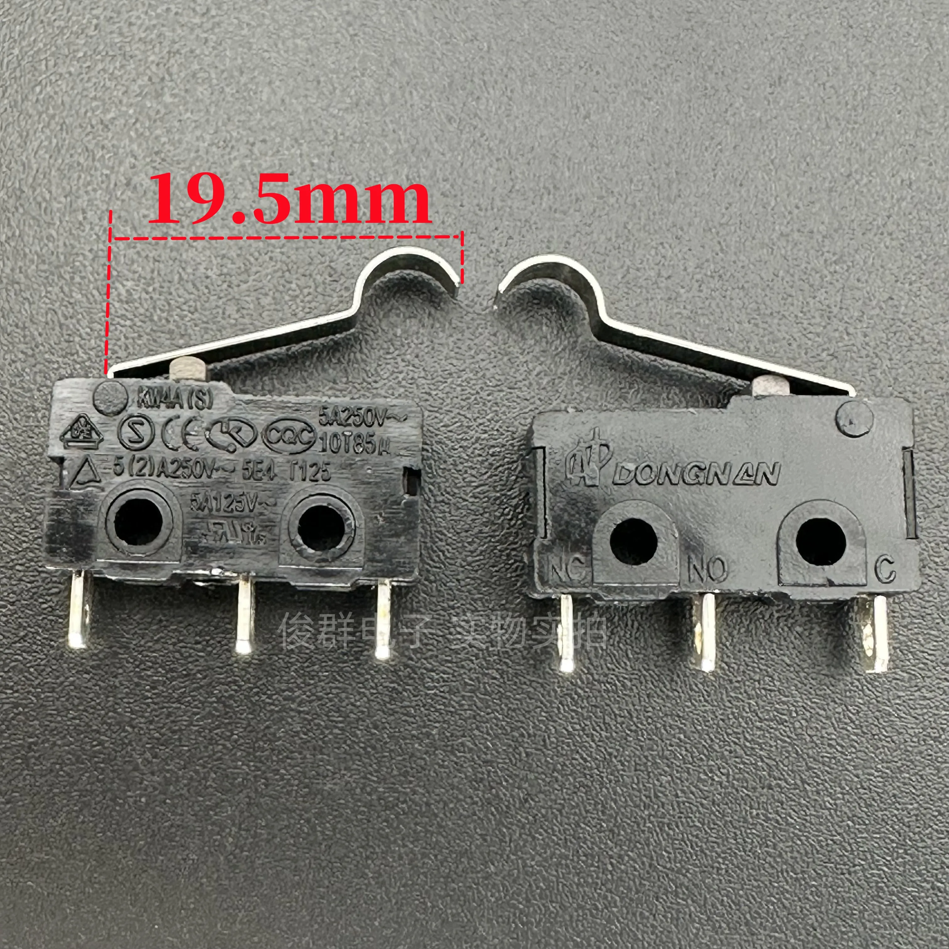 10pcs/ KW4A(S) Micro Switch with R Handle 3 Pin 5A Travel Limit Detection Reset Touch Induction