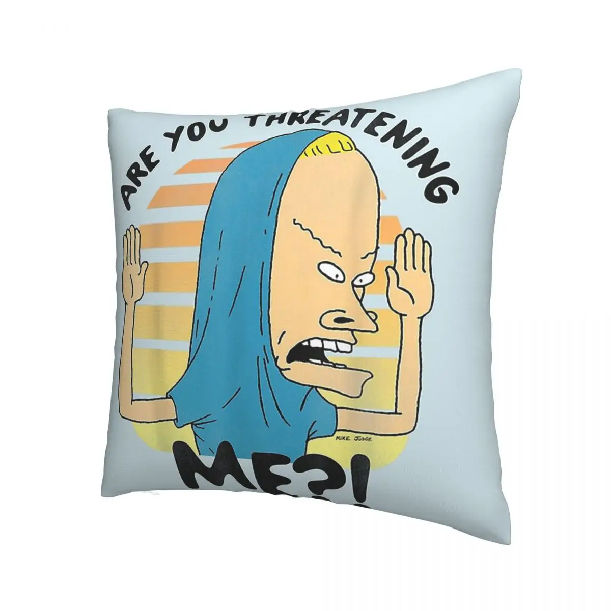 Cartoon Cornholio Quote Graphic Pillowcase Beavis and Butt Head TV Backpack Cushion For Sofa Car Throw Pillow Case Decorative