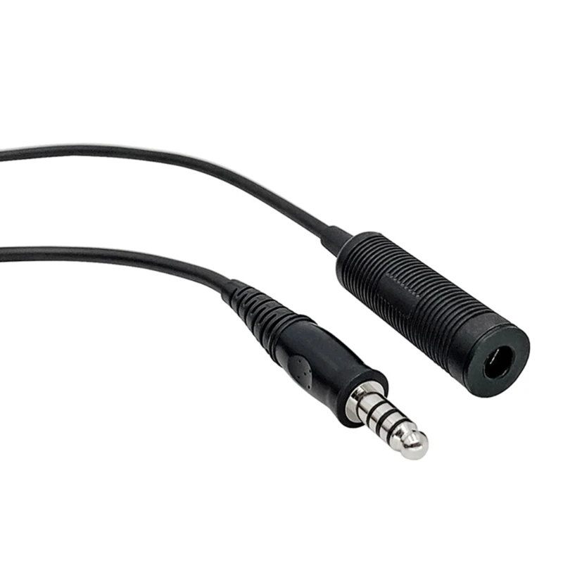 7.1mm Mobile Phone to U-174/U Z-Tacticals Tcasky Plug- Headphones Headset Extension Cable,39Inches Long DropShipping