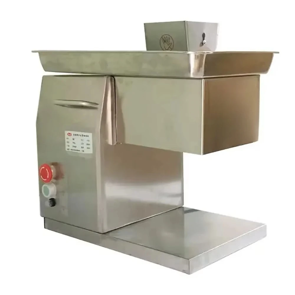 Commercial meat cutter 250kg/h Electric frozen meat slicer Stainless steel bacon cutter 2.5/3/4/5/6/7/8mm thickness