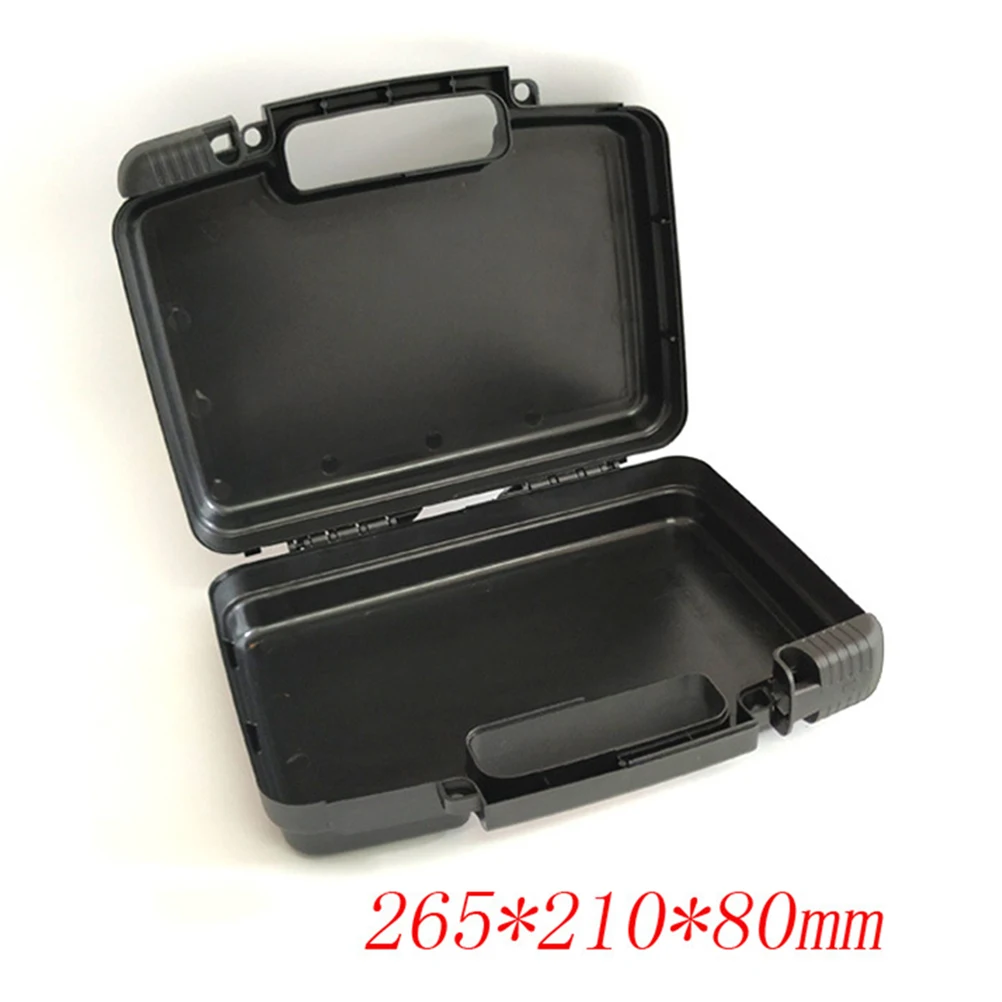 Portable Black PP Tool Box Durable Cold-Rolled Steel Handle Multi-Purpose Repair Storage Case for Electrical