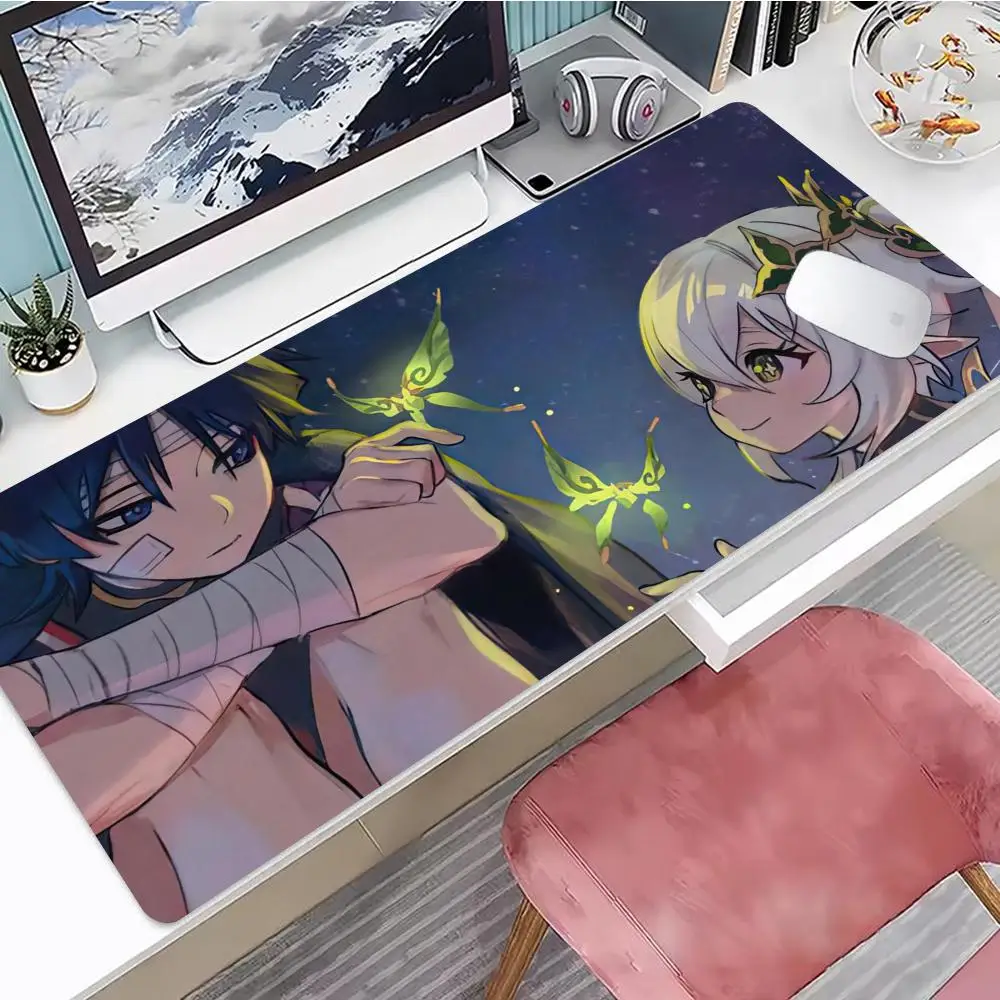 

Genshin Impact Mouse Pad Gaming Mouse Pad, Mouse Pad with Edges and Non-Slip Rubber Base, Extended Mouse Pad HYBXXC