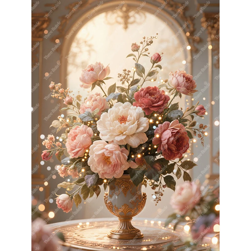 Three Ratels QHH93 Nostalgic European Flower Art Style Wall Stickers for Home Decoration