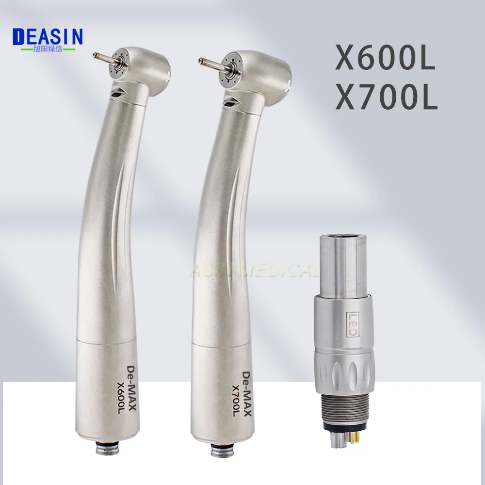 

Dental Max X600L X700L High Speed Ceramic Bearing Handpiece Air Turbine Standard Push Button Head Optic Fiber Dentistry Toos