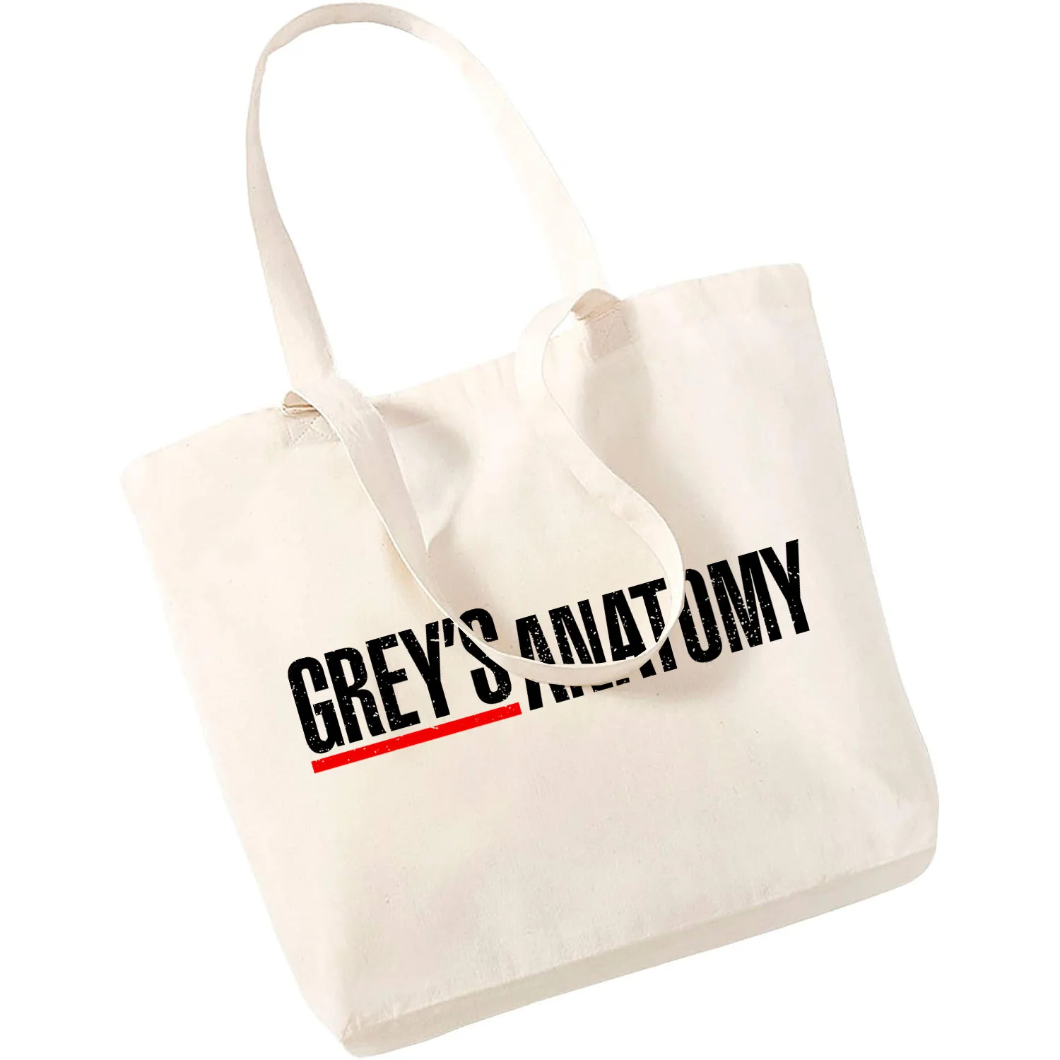 Greys Anatomy You're My Person Heart Tote Bag Unisex Canvas Bags Shopping Bags Printed Casual Shoulder Bag Foldable