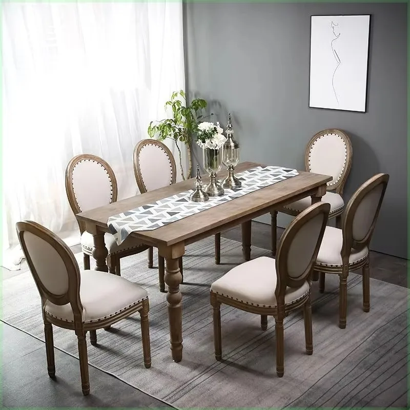 

European Style Dining Table Household Rectangular Country American Dining Tables Coffee Living Room Dinig Table Home Furniture