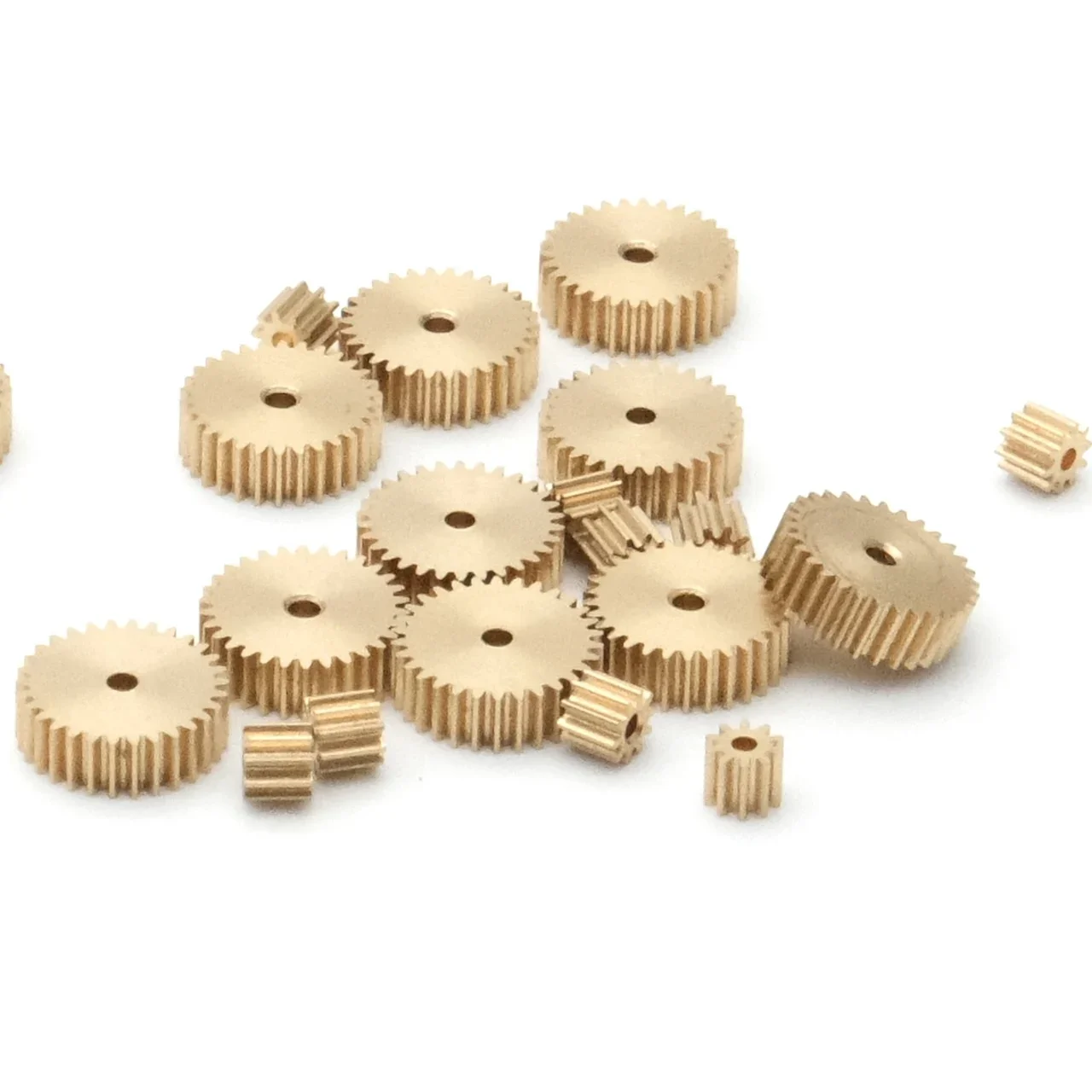 0.2M 0.8/1/2mm Brass Spur Gears 8/10/12/15/20/30/40/60 Teeth DIY Miniature Models MINI Car Model Parts