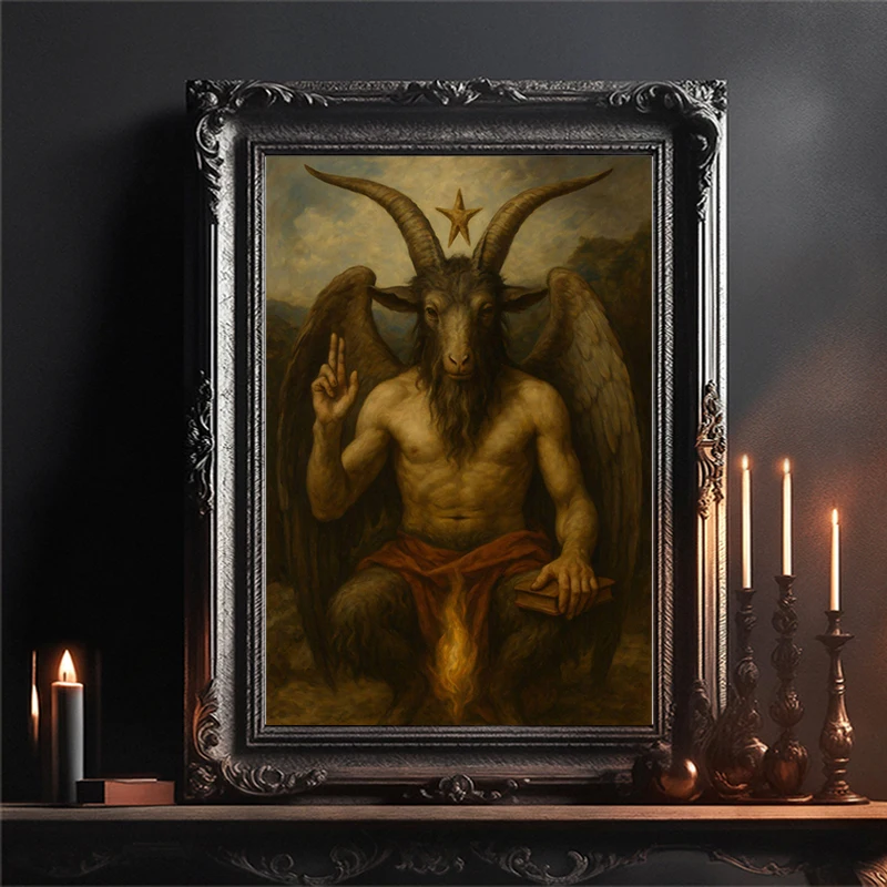 شخصيات الأساطير الملصقات الوثنية الرعب الشعبي غامض يطبع حائط لوح رسم الفن صور غرفة المنزل الظلام الديكور