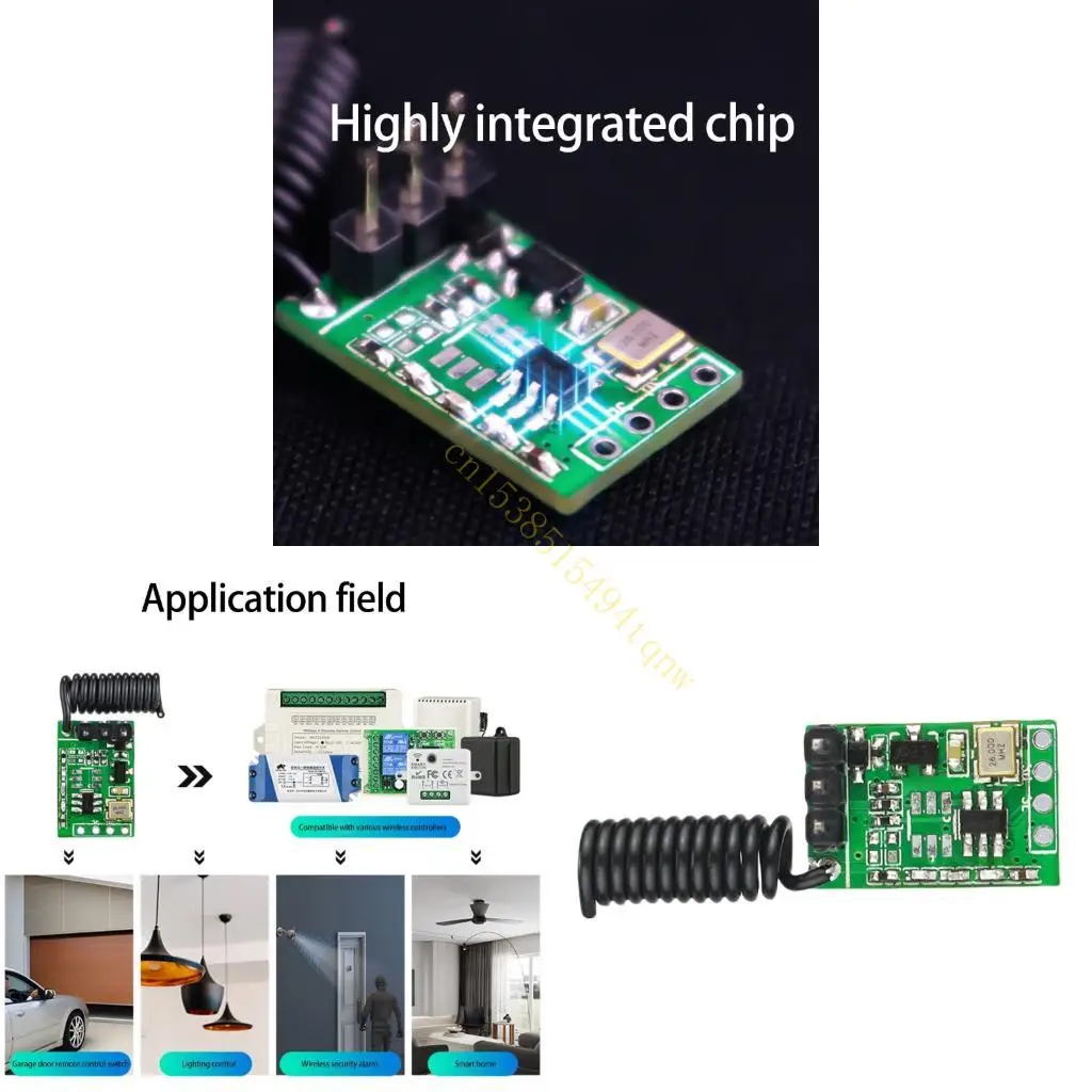 

J60A Выходной модуль передатчика мощностью 500 мВт, широкий вход постоянного тока 3 ~ 12 В без необходимости кодирования