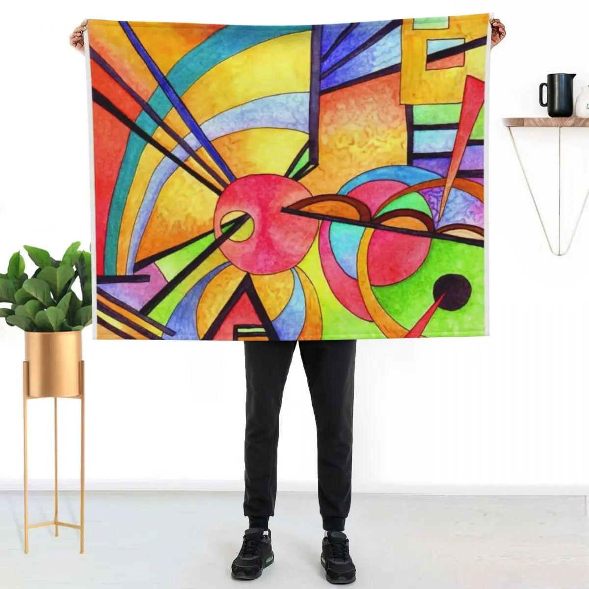 wassily kandinsky Throw Blanket Single Plush blankets and throws Giant Sofa wednesday Bed linens Blankets