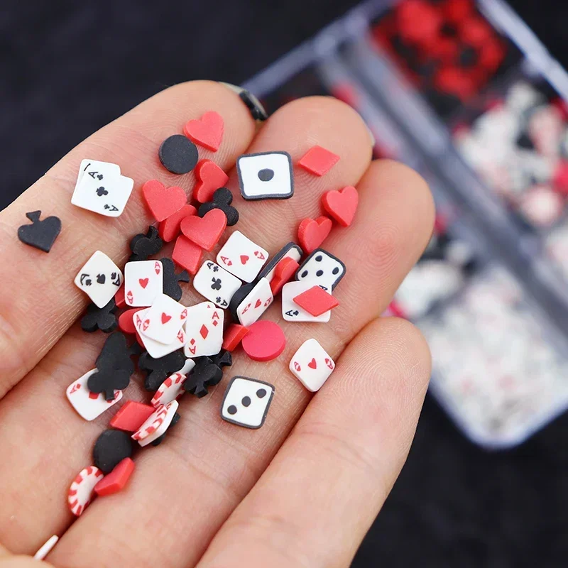 Poker Clay Slices For DIY Epoxy Resin Mold Jewelry Fillings