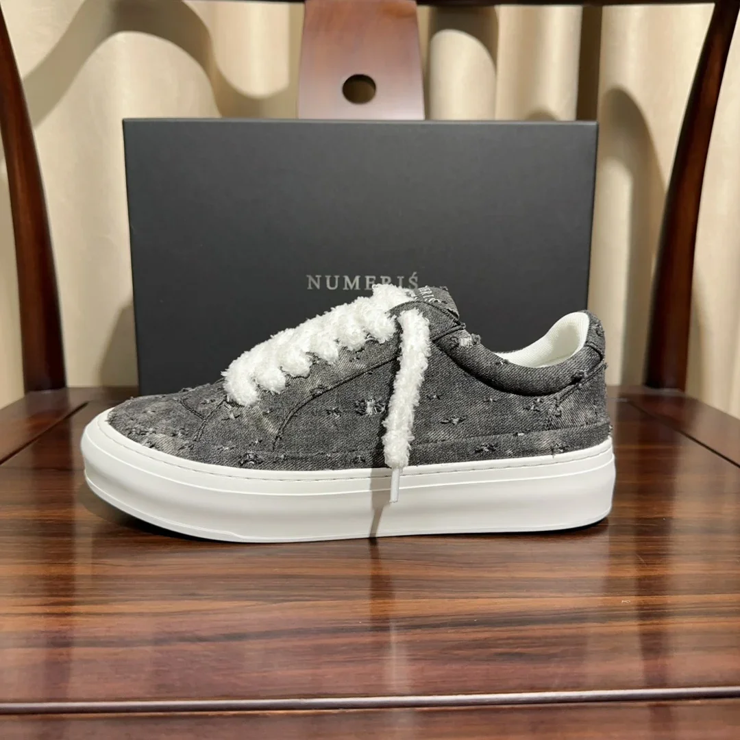 Cross-border Spot Numeris Thick-soled Heightening Men and Women Couples Casual Shoes Versatile High-version Canvas Shoes