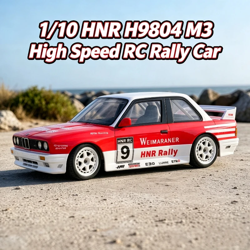Hot HNR H9804 M3 1/10 5CH Remote Control Electric 4WD Simulation Brushless Rally Off-Road Vehicle With Lights High-Speed Model