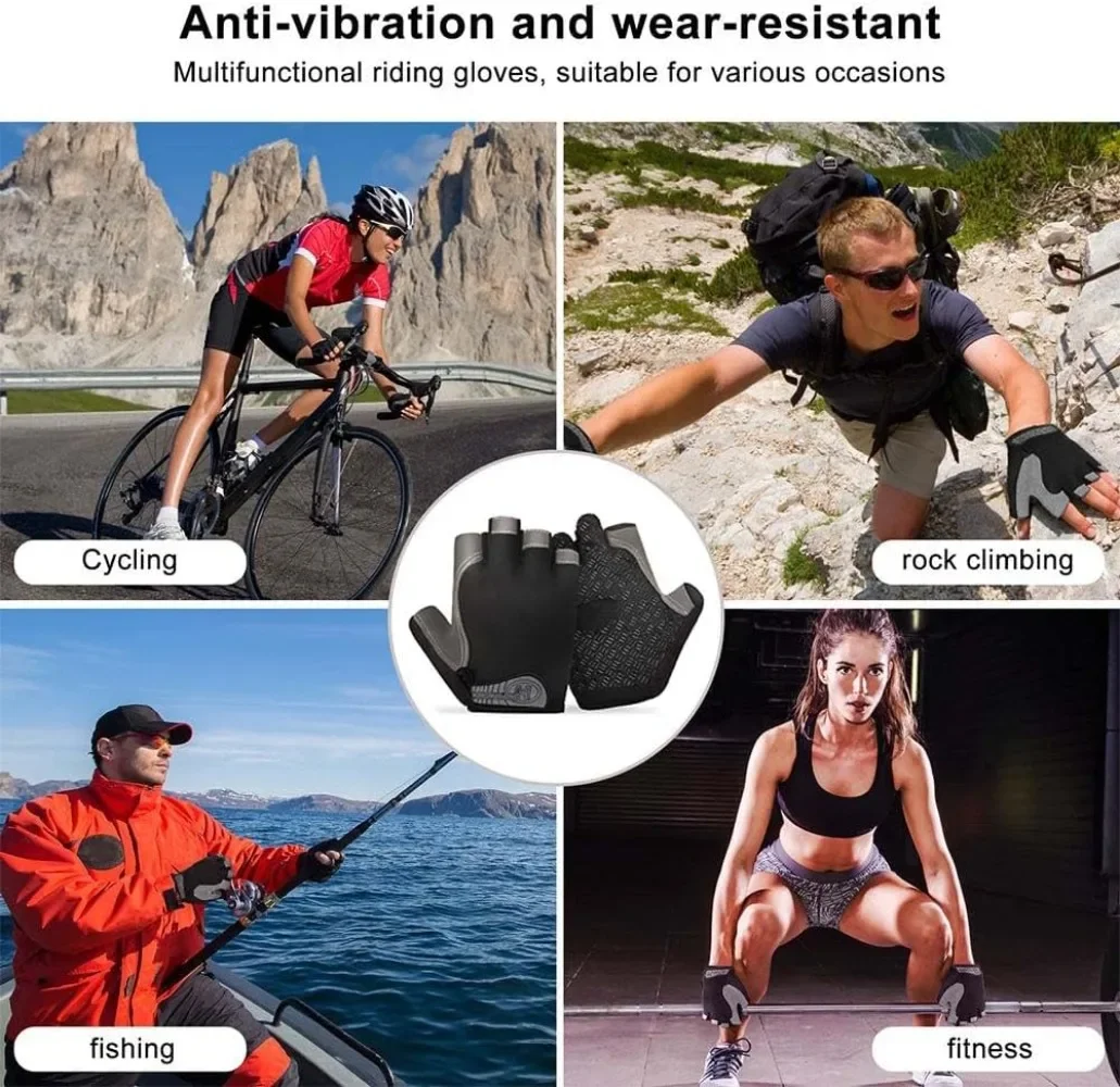 قفازات الصالة الرياضية للنساء والرجال لرفع الأثقال كروسفيت كمال الأجسام الدمبل قفاز مضاد للانزلاق بدون أصابع لممارسة رفع الأثقال #5