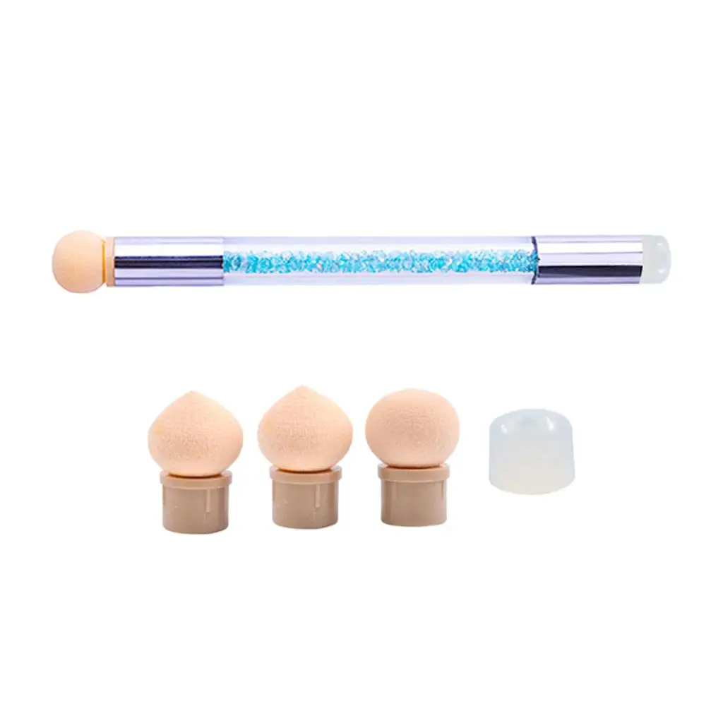 Extremidades Nail Art Gradiente Ombre Pincel Pintura Blooming Esponja Stamper Pen