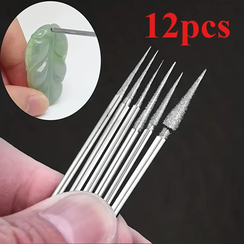 [High-Precision Grinding Head] 12pcs High-Precision Grinding Head Needle Bits Burrs - Rotatable and Durable Engraving