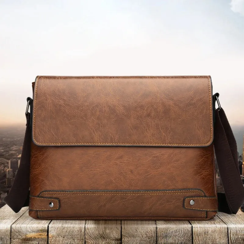 

Сумка через плечо, мужская сумка-кроссбоди, деловая сумка, большой вместимости, для деловых поездок и работы.