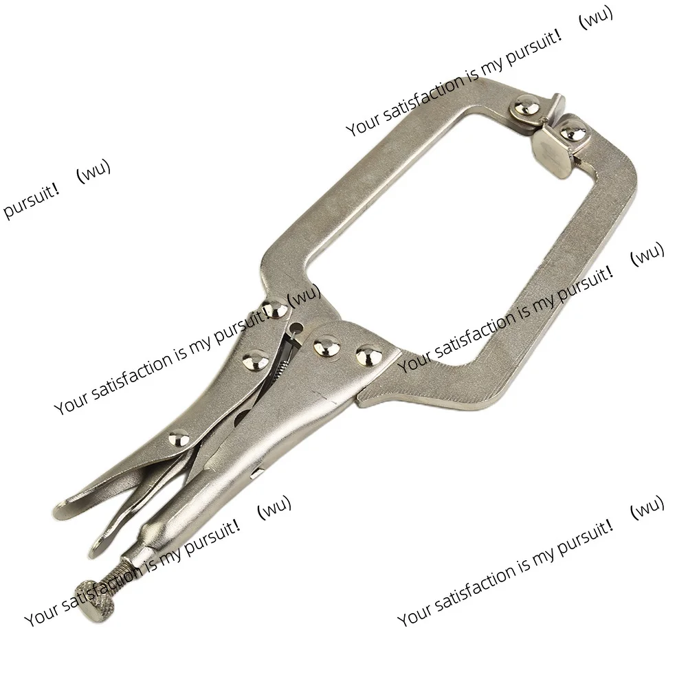 9-Inch Steel C-Clamp Vice Locking Welding Clamp Wooden Positioning Tool, Hand Tools