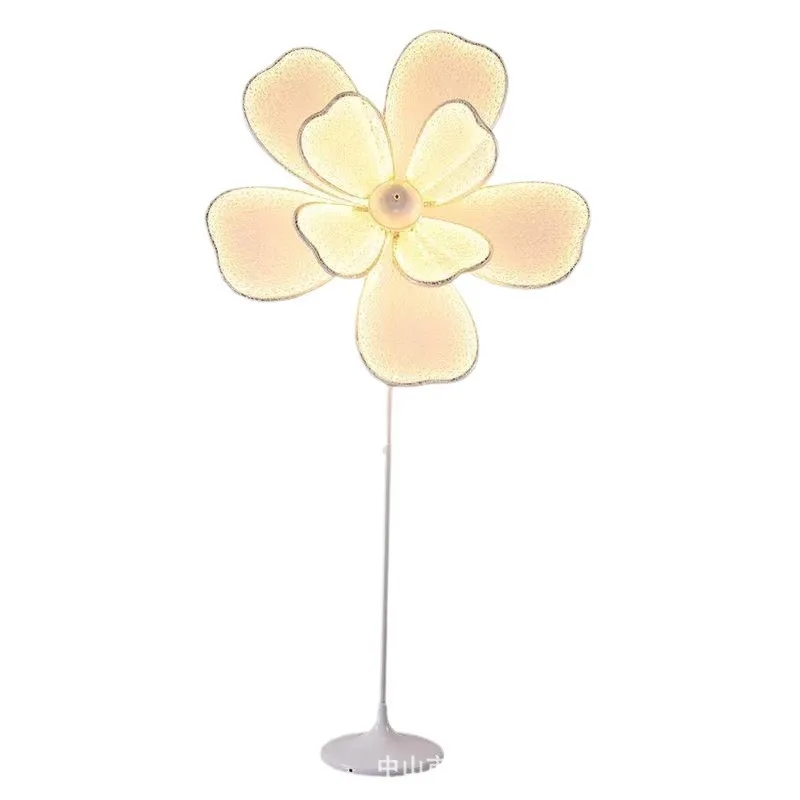 Peony flower luminous street light t table lace wrought iron stage scene decorative fabric background