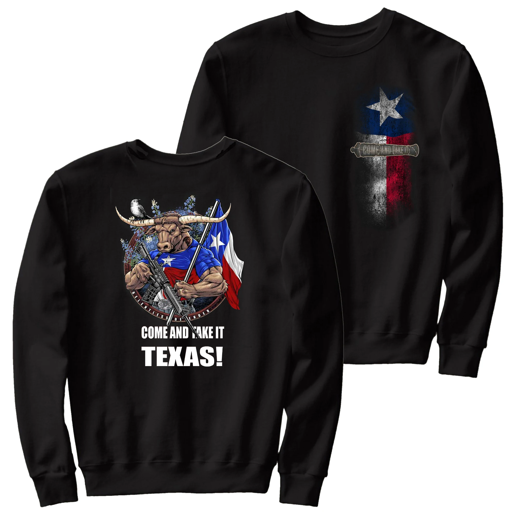 Come and Take It! Longhorn Warrior Texas Pride Defender Pullover Hoodie New 100% Cotton Casual Mens Sweatshirts Grunt Streetwear