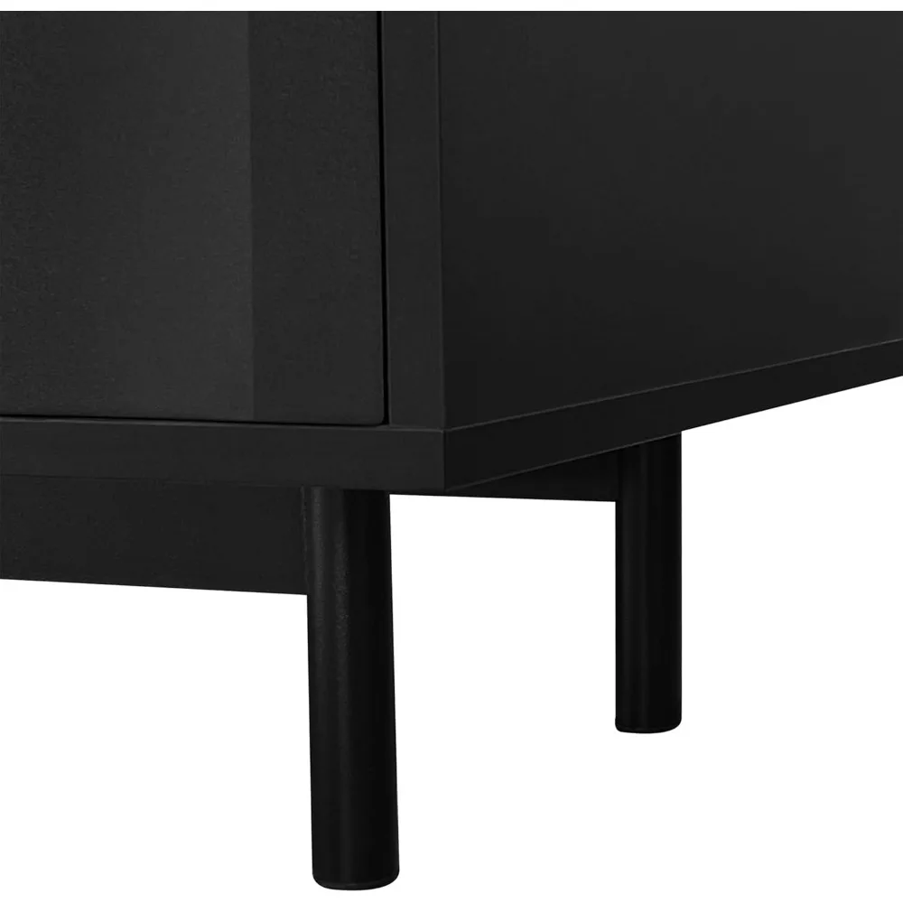 Modern Sideboard Storage Cabinet 47-Inch Credenza Dining Buffet Console Table Cabinet with Drawers & Adjustable Shelf