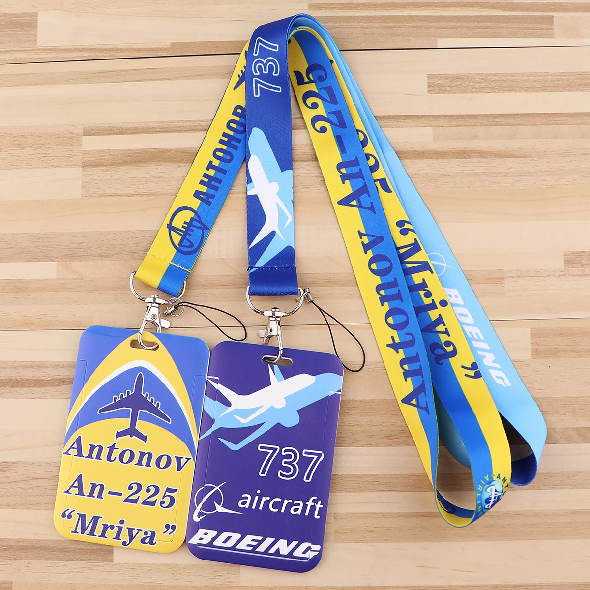 Airplane Creative Space Lanyard Card Holder Pilot Hanging Neck Phone Lanyard Badge Subway Access Card Holder Accessories