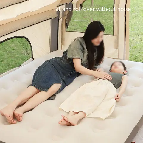 가정용 더블 휴대용 에어 베드, 야외 에어 매트리스, 바닥 싱글, 두꺼운 접이식 에어 베드