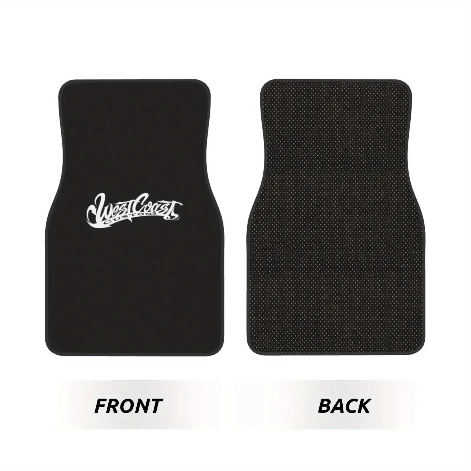 Stylish English Print Car Mats | High-Density Polyester, All-Weather Use, Fit For Trucks & SUVs, Durable & Easy-Clean Design, Un