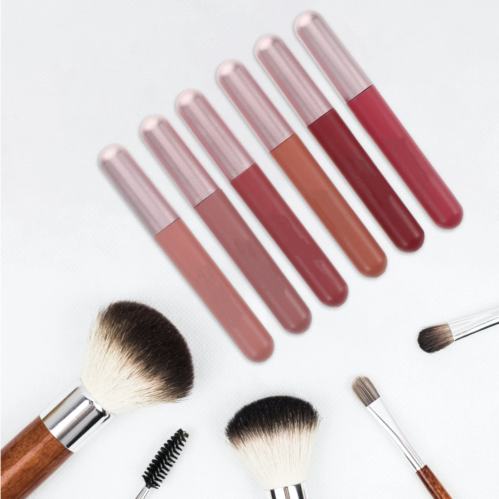 

6Pcs Matte Lip Lightweight Long-Lasting Non-Sticky Finish Portable Lip Gloss Kit for Women Lipstick Pen