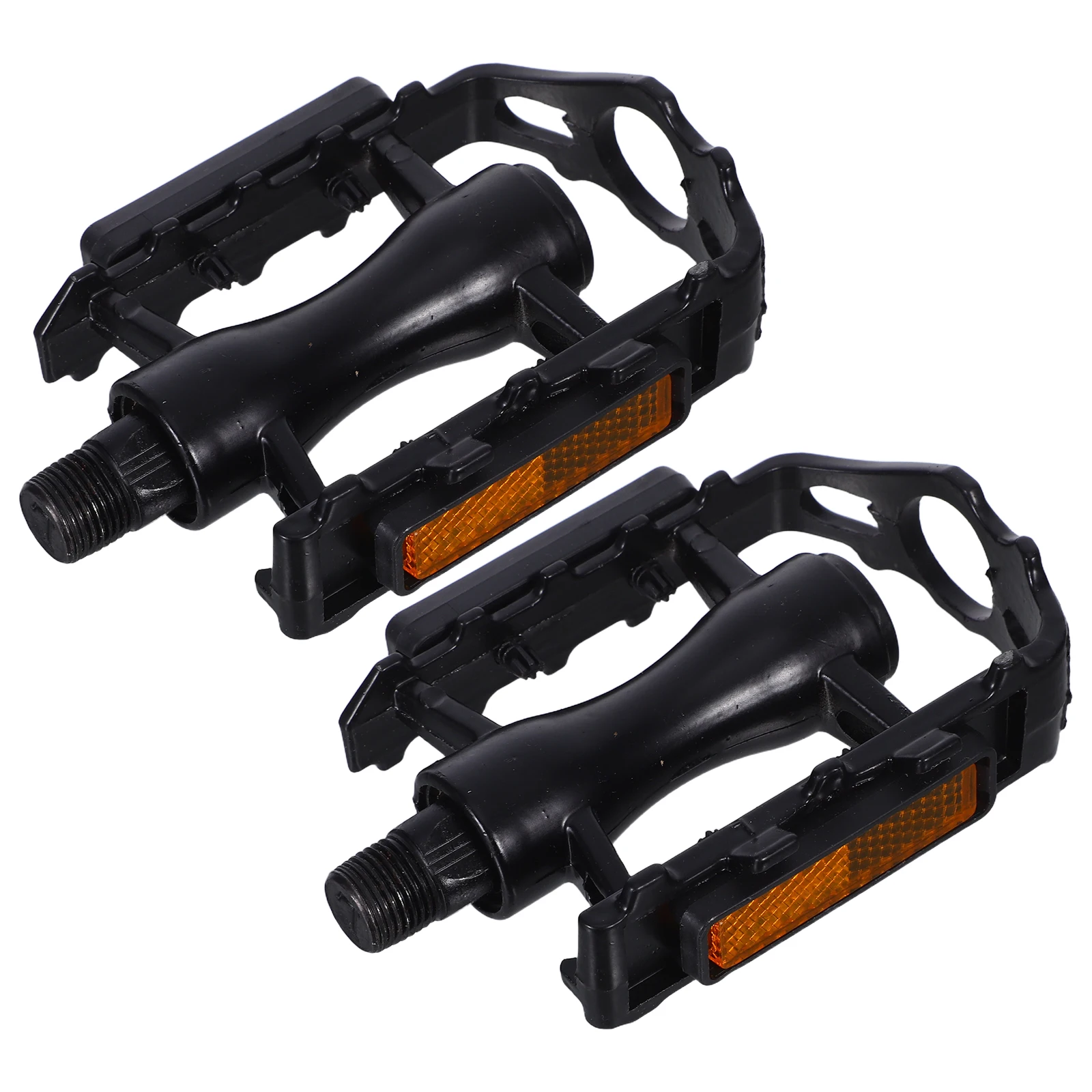 1Pair Bicycle Pedal Aluminum Alloy Mountain Bike Pedal Anti-Slip Spike Reflective Stripe Flat Platform Universal for Road Fixed