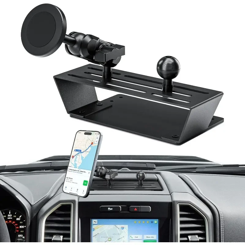 

Magnetic Dash Phone Holder for F150, No Punching Required Phone Mount Compatible with 2015-2020 F150 2017-2022 F250 F350, Full M