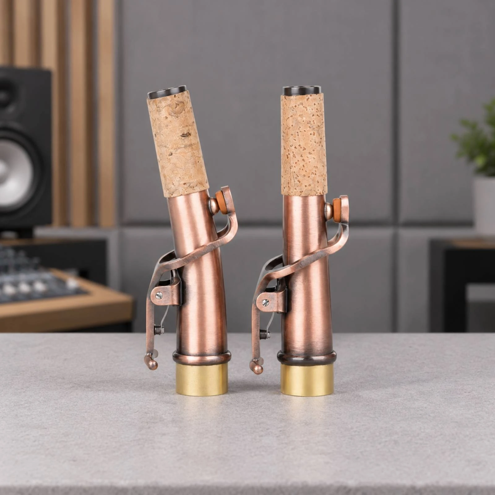 2 Pieces Soprano Saxophone Neck Set with Straight and Curved Necks Long-Lasting Soprano Saxophone Neck Metal Golden