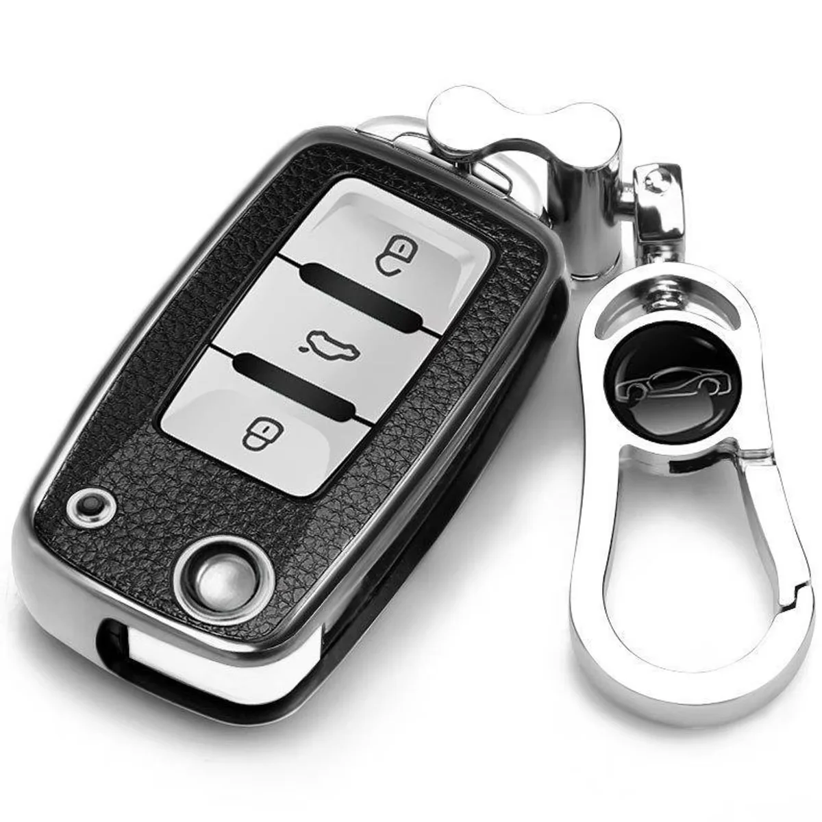 TPU Leather Car Folding Key Case Cover for Audi C6 R8 A1 A3 Q3 A4 A5 Q5 A6 S6 A7 B6 B7 B8 8P 8V 8L TT RS Sline Accessories