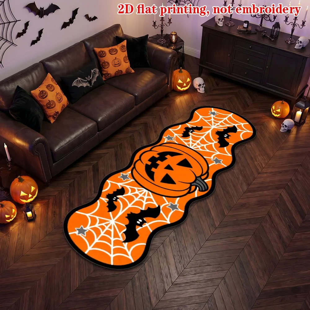 VIKAMA Halloween Monster Runner Rug for Bedroom, Slip-resistant, Easy to Clean, Entryway and Corridor Floor Mat, Party Decoratio view 5