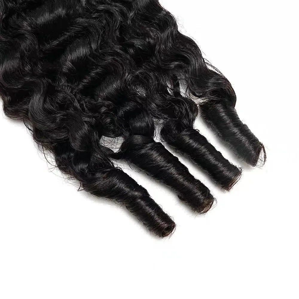 28 Zoll burmesisches gelocktes Echthaar-Bündel, 1 Stück, natürliche Farbe, federnde Locken, Remy-Haarbündel zum Einnähen in Haarverlängerungen und zur Herstellung von Perücken – Detail 4