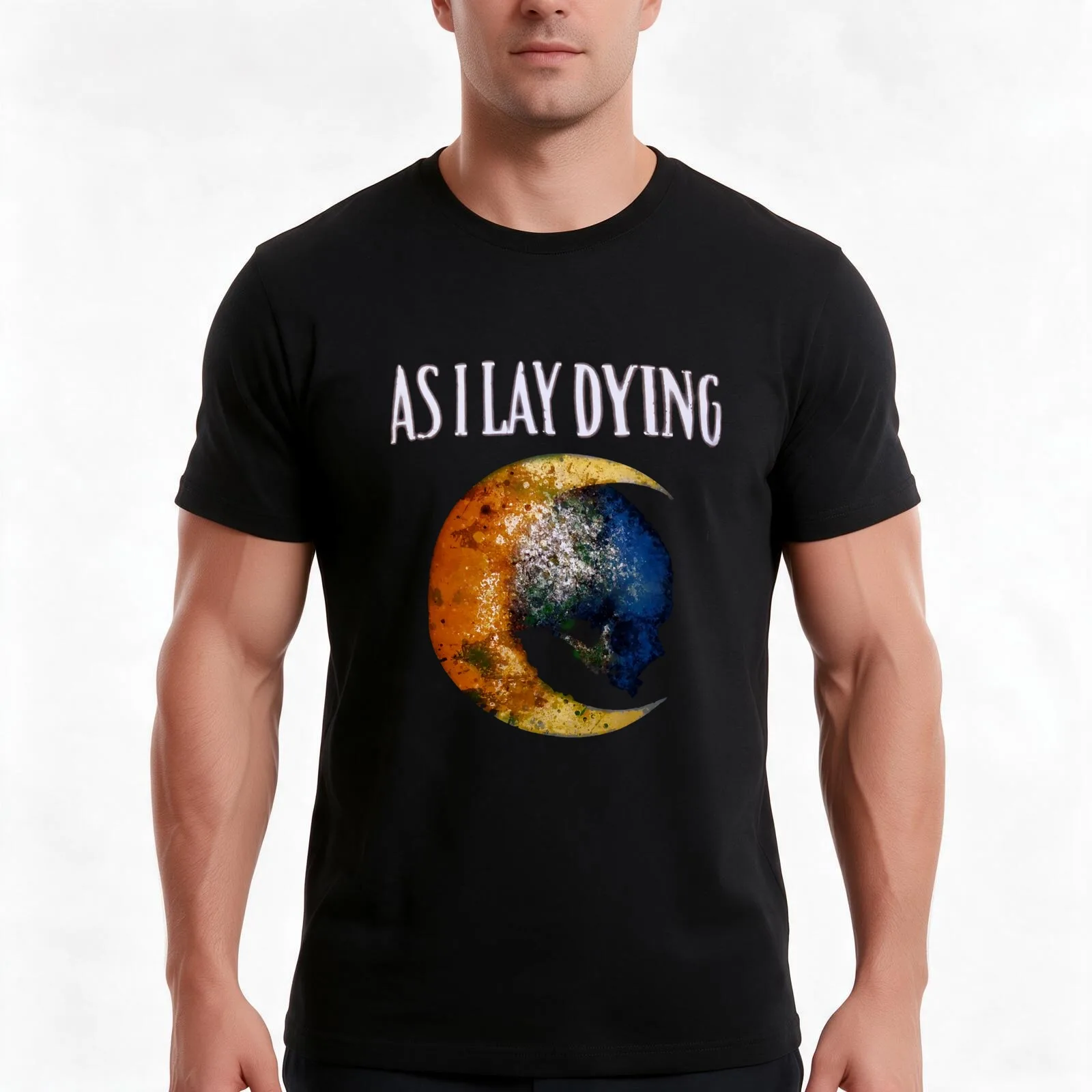 As I Lay Dying Blinded T-Shirt, Summer Casual Cotton Tee, Oversized Streetwear Tops, Vintage Graphic Print, Unisex Men Women