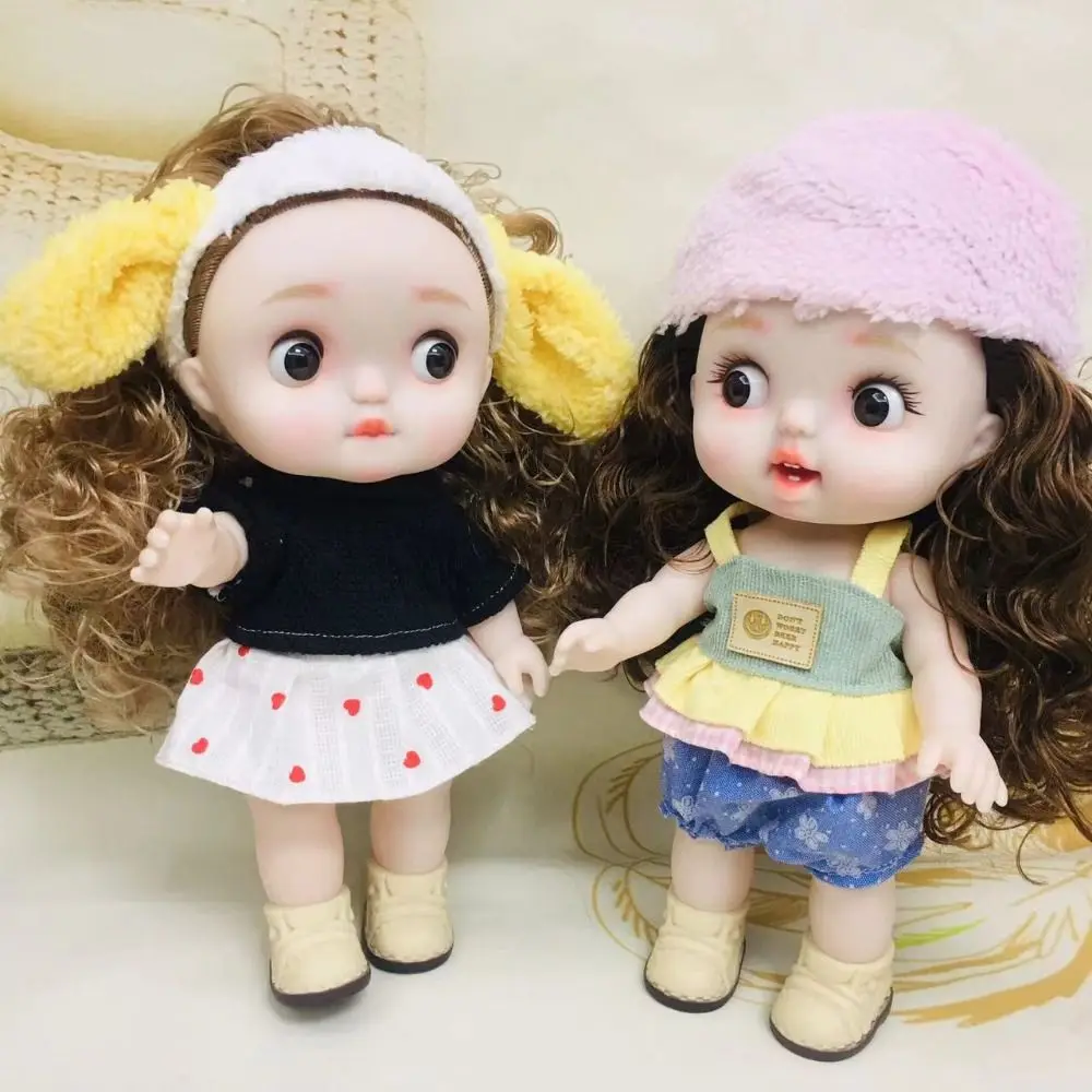 

1/6 SD 28cm Bjd Doll with Clothes Attractive Eyes Long Hair Dress Up BJD Dolls Multi-style with Wig Make Up