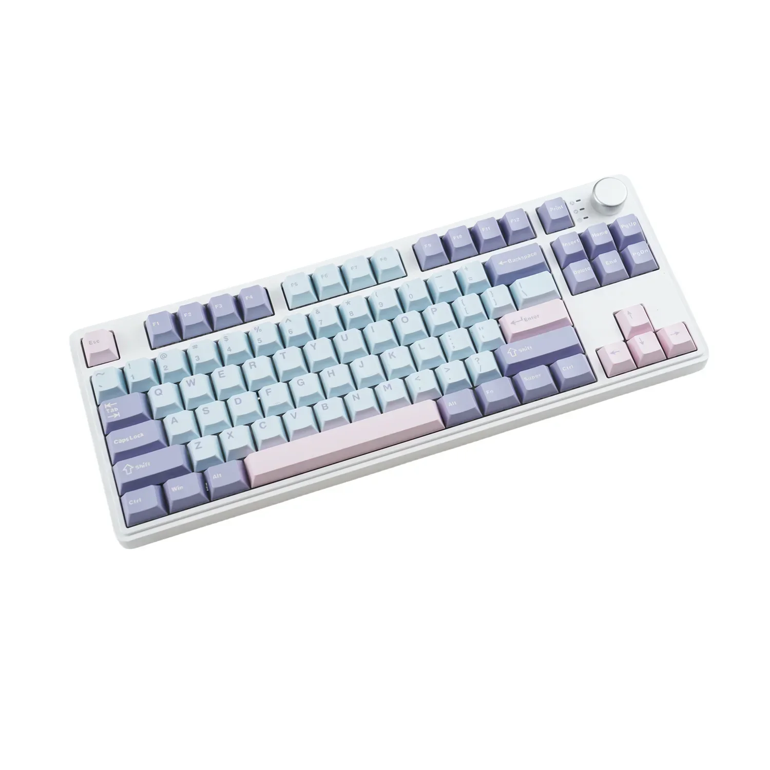 MATHEW MK86 TKL RGB 3 Mode Mechanical Keyboard Gaming With Knob Bluetooth Hot Swappable Wireless 86keys 80% Layout for Win/Mac