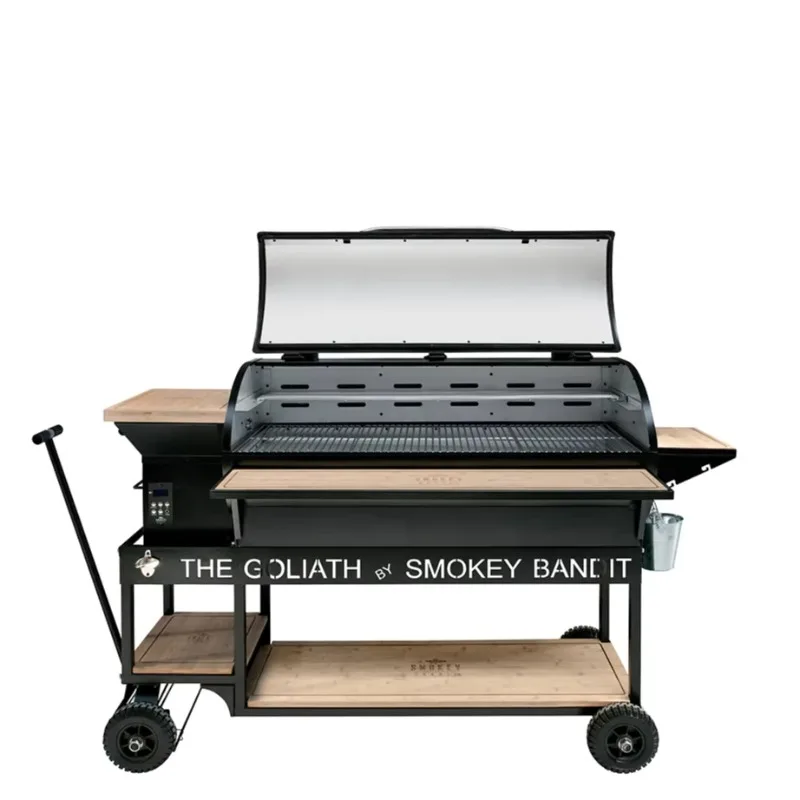 

Airo Commercial Biomass Wood Pellet Grill BBQ Grill Smoker with Smoke Tube Hopper WiFi Controller