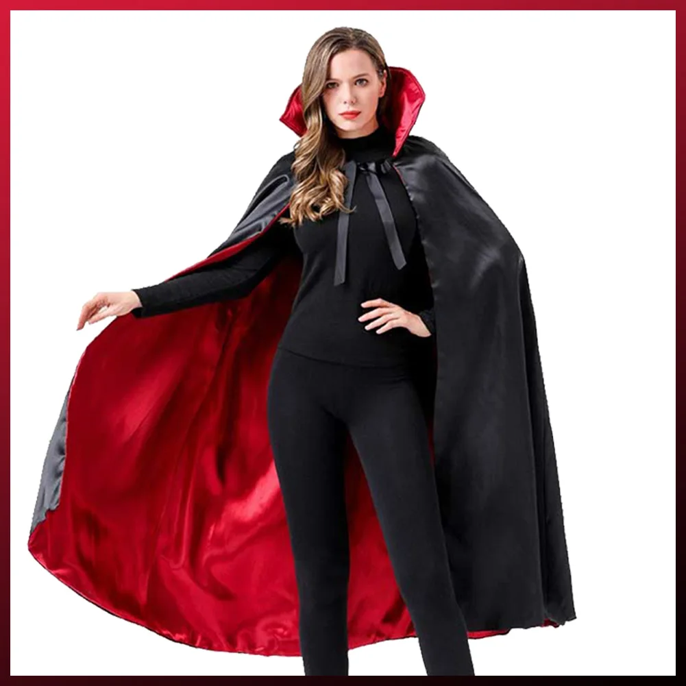 Tenues de cosplay Everak Vampires pour hommes et femmes, accessoires de costume de jeu de rôle de sorcière, col montant, cape unisexe, accessoires d'Halloween, 7,5