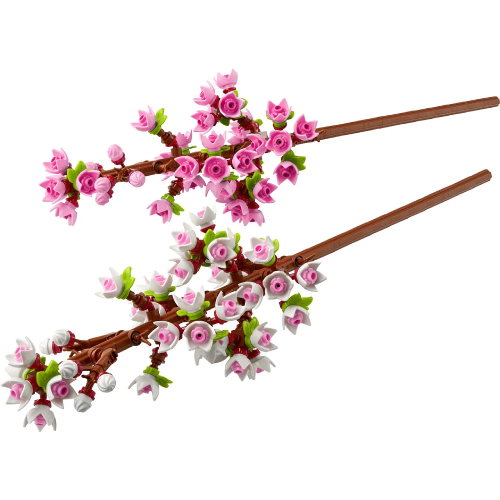 40725 Cherry Blossoms Celebration Gift, Buildable Floral for Creative Kids, White and Pink Cherry Blossom, Flower Gift for Girls